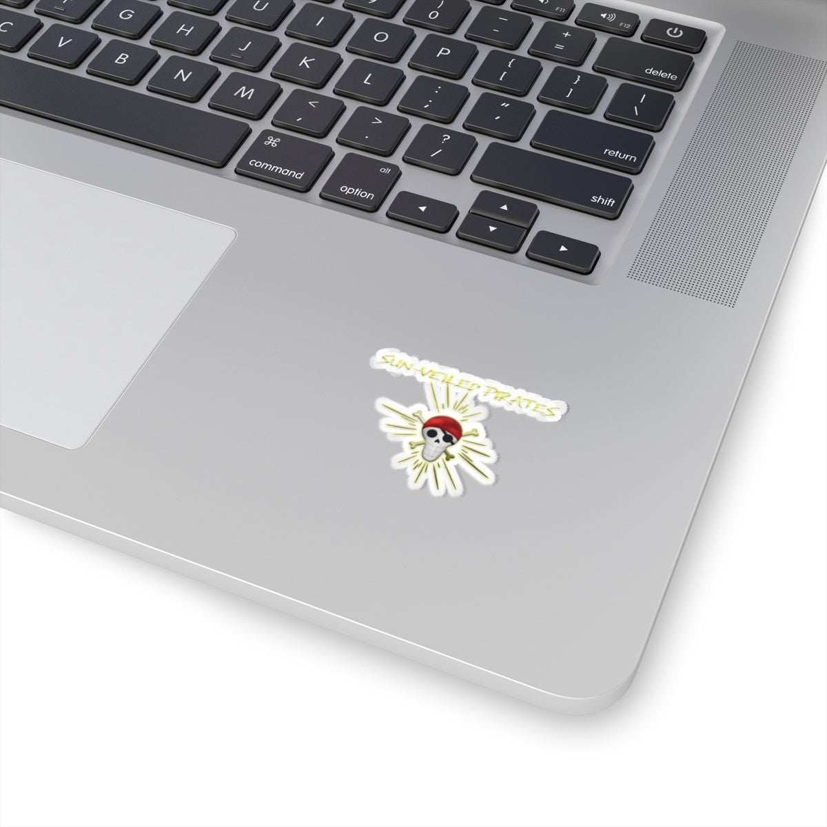 Sun-Veiled Pirates Kiss-Cut Stickers | Fun Pirate Skull Design for Laptops and Water Bottles
