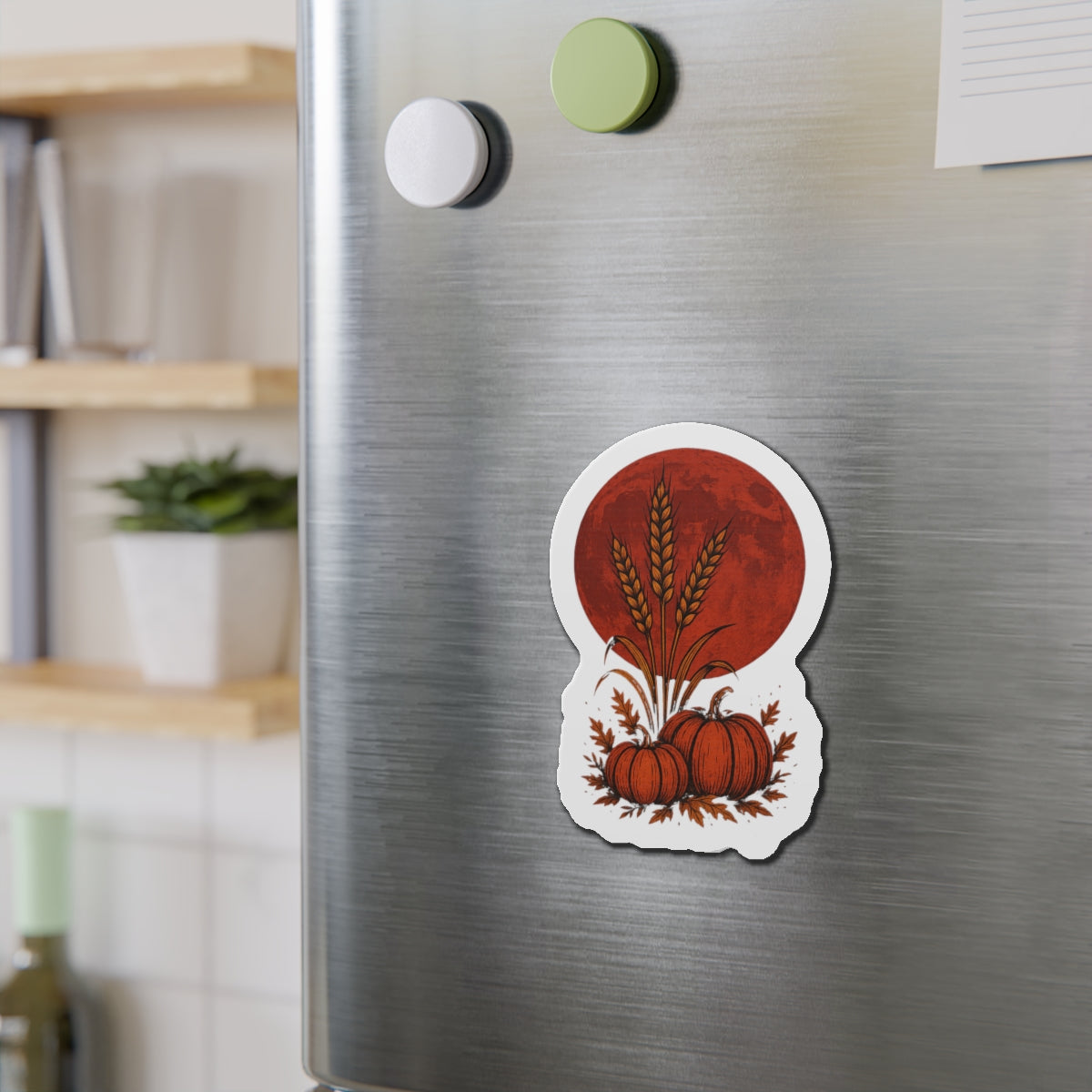 Harvest-Themed Die-Cut Magnets | Fall Decor, Pumpkin Lover Gifts, Kitchen Decor, Holiday Decorations, Seasonal Home Accessories