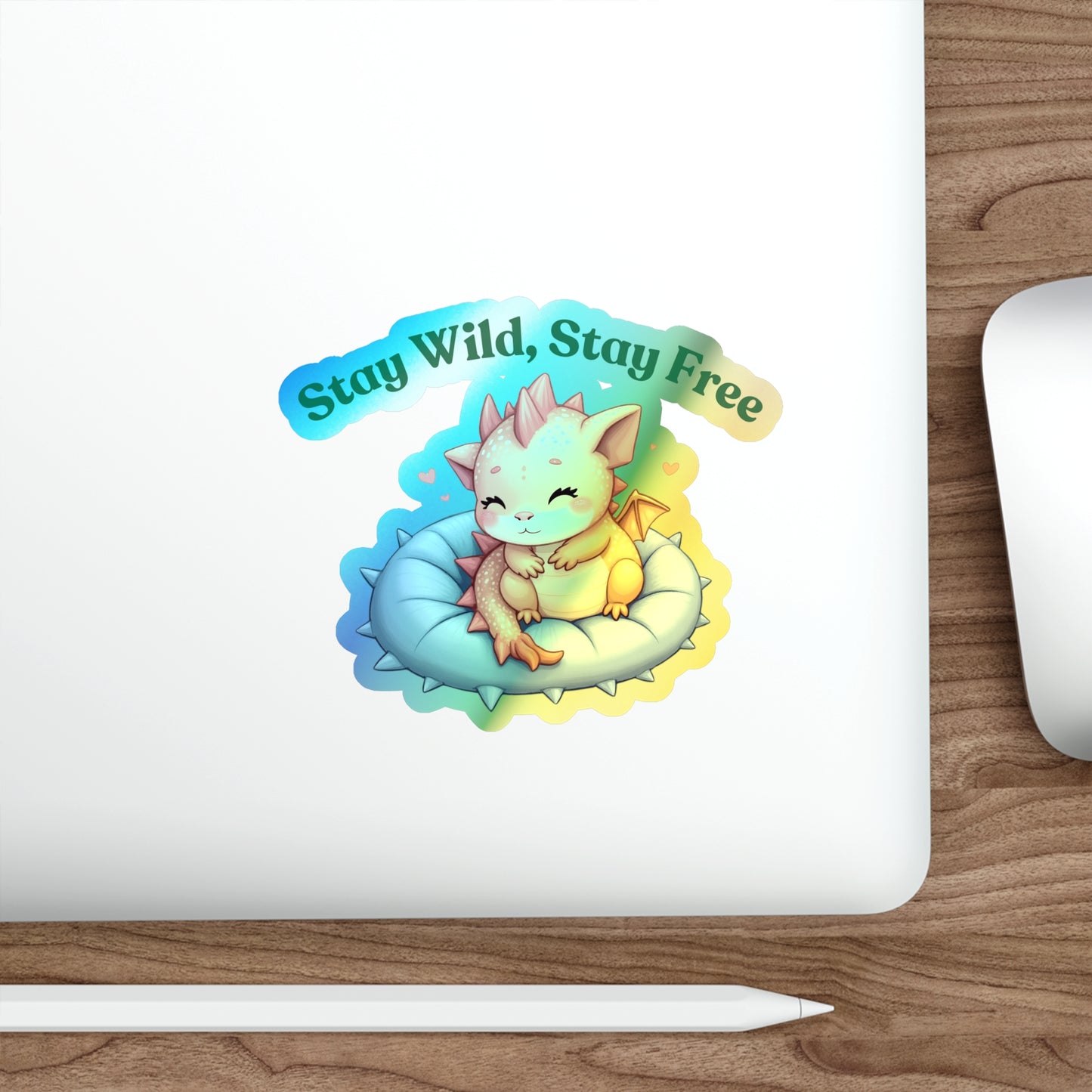 Stay Wild, Stay Free Holographic Die-cut Stickers