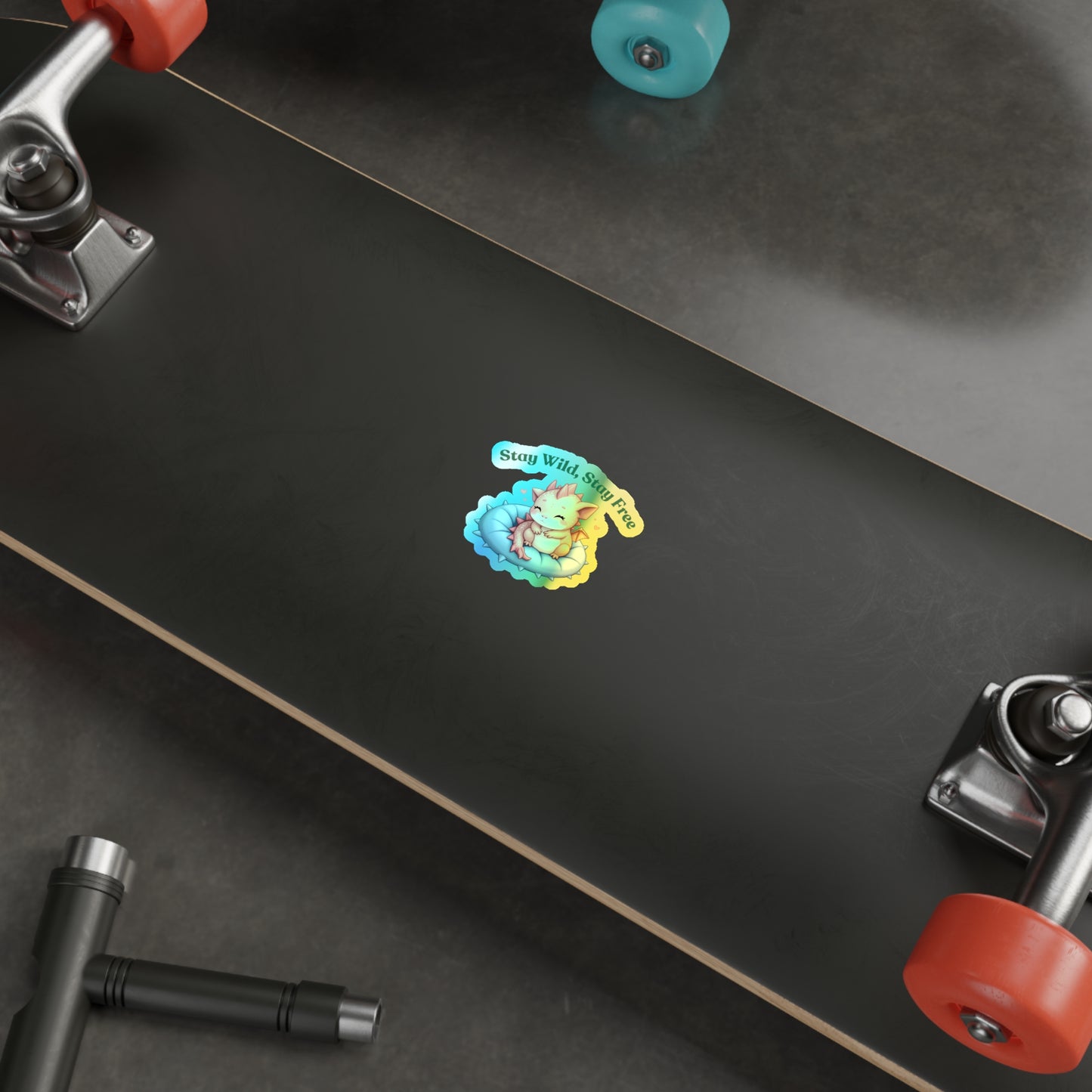 Stay Wild, Stay Free Holographic Die-cut Stickers