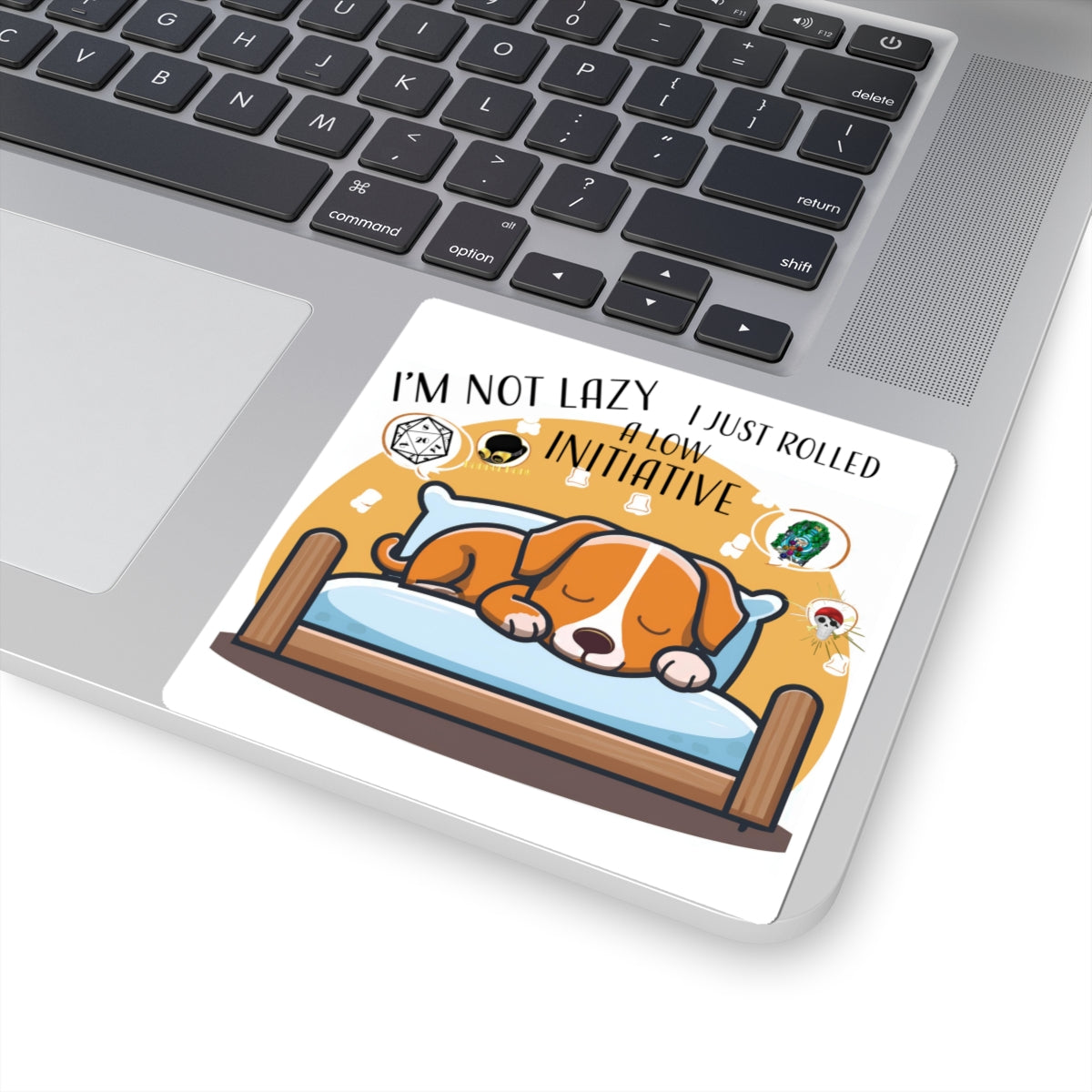 Lazy Dog Kiss-Cut Stickers - Funny Pet Lover Decal for Laptops & Journals