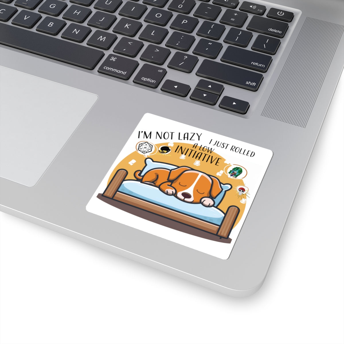 Lazy Dog Kiss-Cut Stickers - Funny Pet Lover Decal for Laptops & Journals