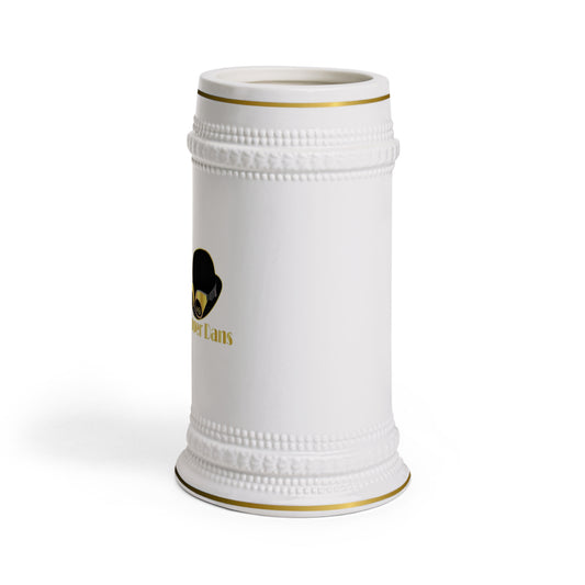 Ceramic Beer Stein Mug 22oz with Gold Detail