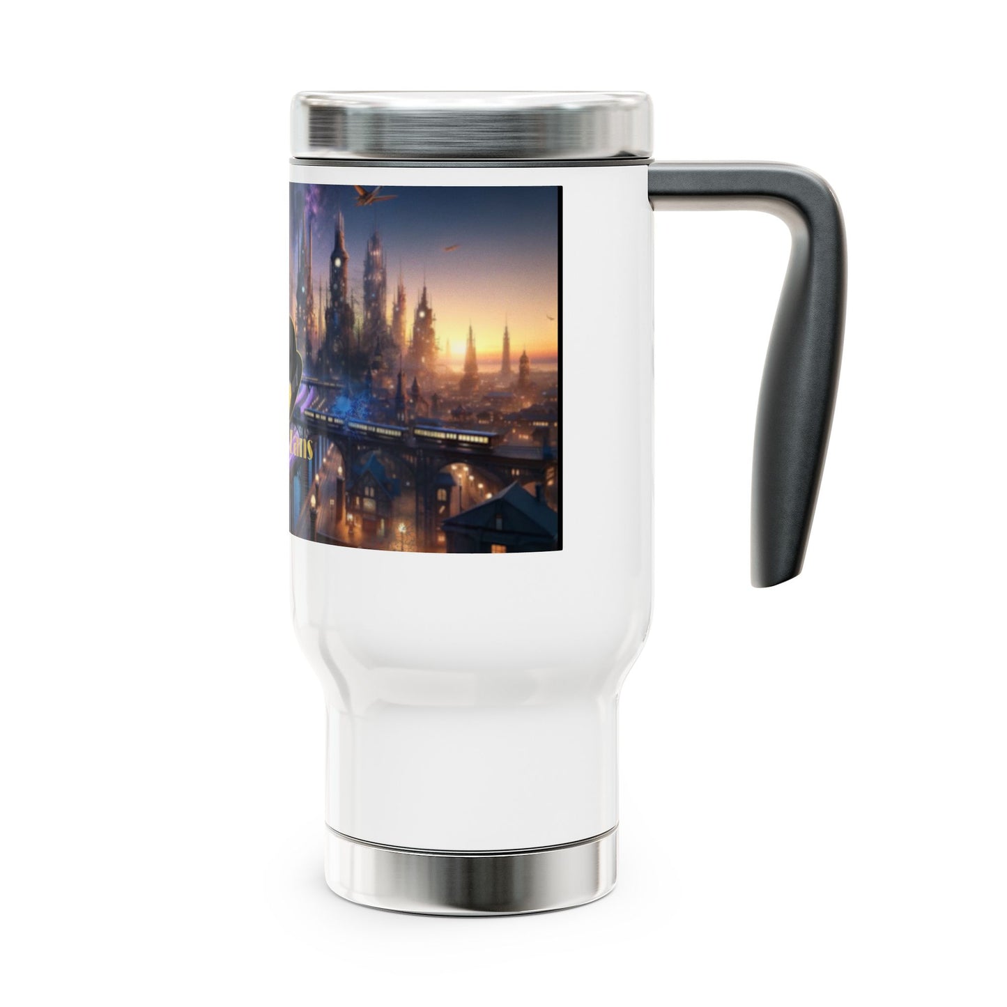 Stainless Steel Travel Mug with Handle 14oz Portable Outdoor Coffee Cup