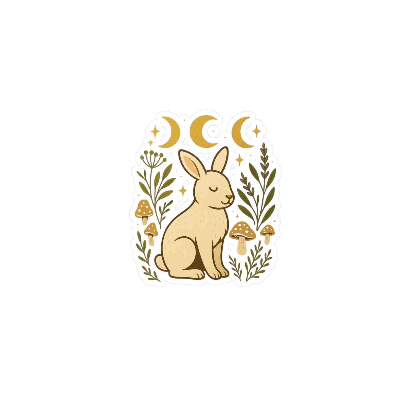 Cute Rabbit Vinyl Decals | Nature-Themed Stickers for Home Decor, Gifts, Craft Projects, Easter, Spring Decor