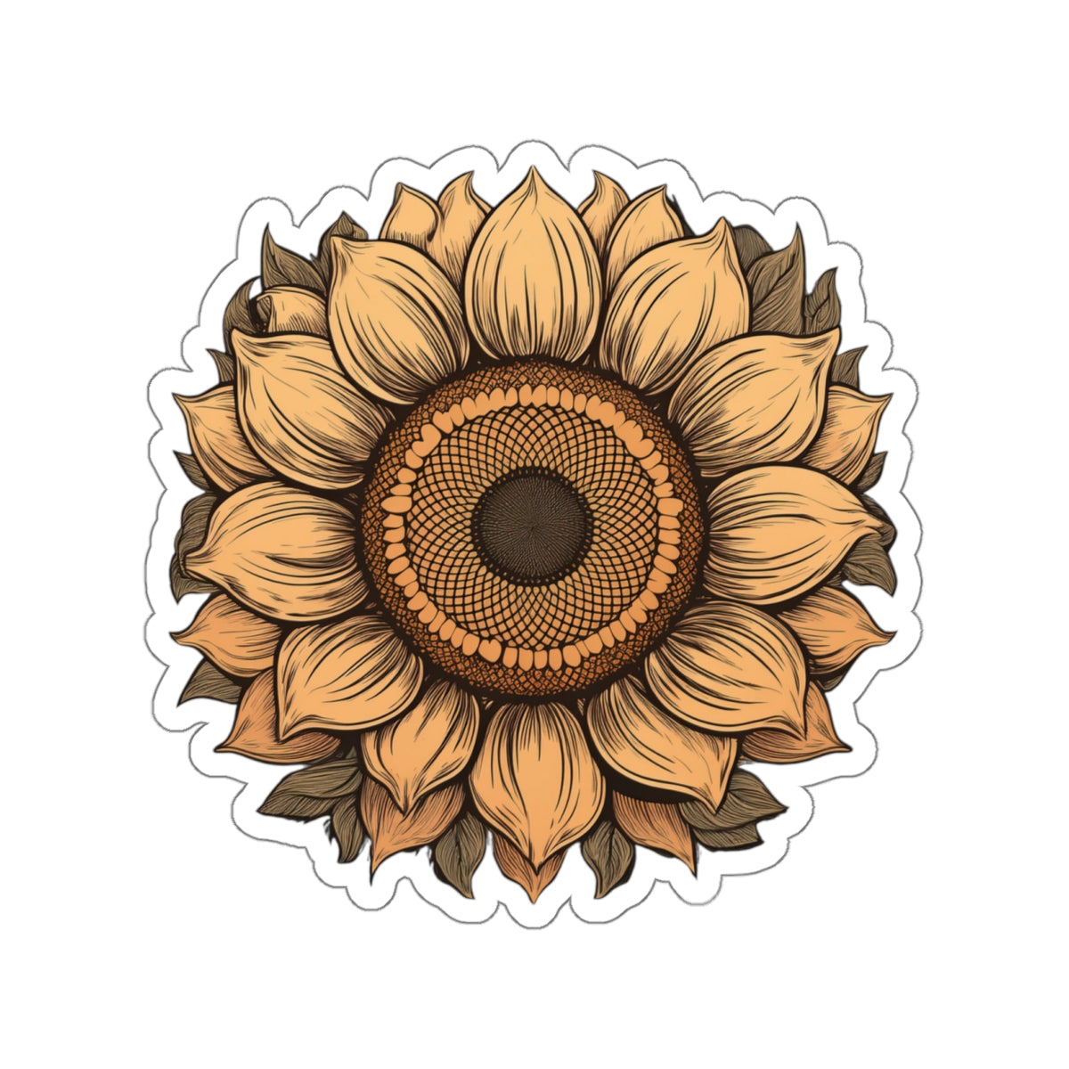 Sunflower Graphic Kiss-Cut Stickers