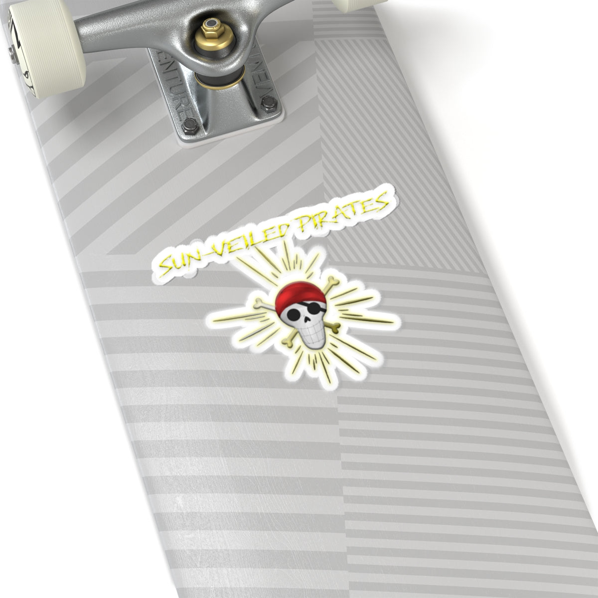 Sun-Veiled Pirates Kiss-Cut Stickers | Fun Pirate Skull Design for Laptops and Water Bottles