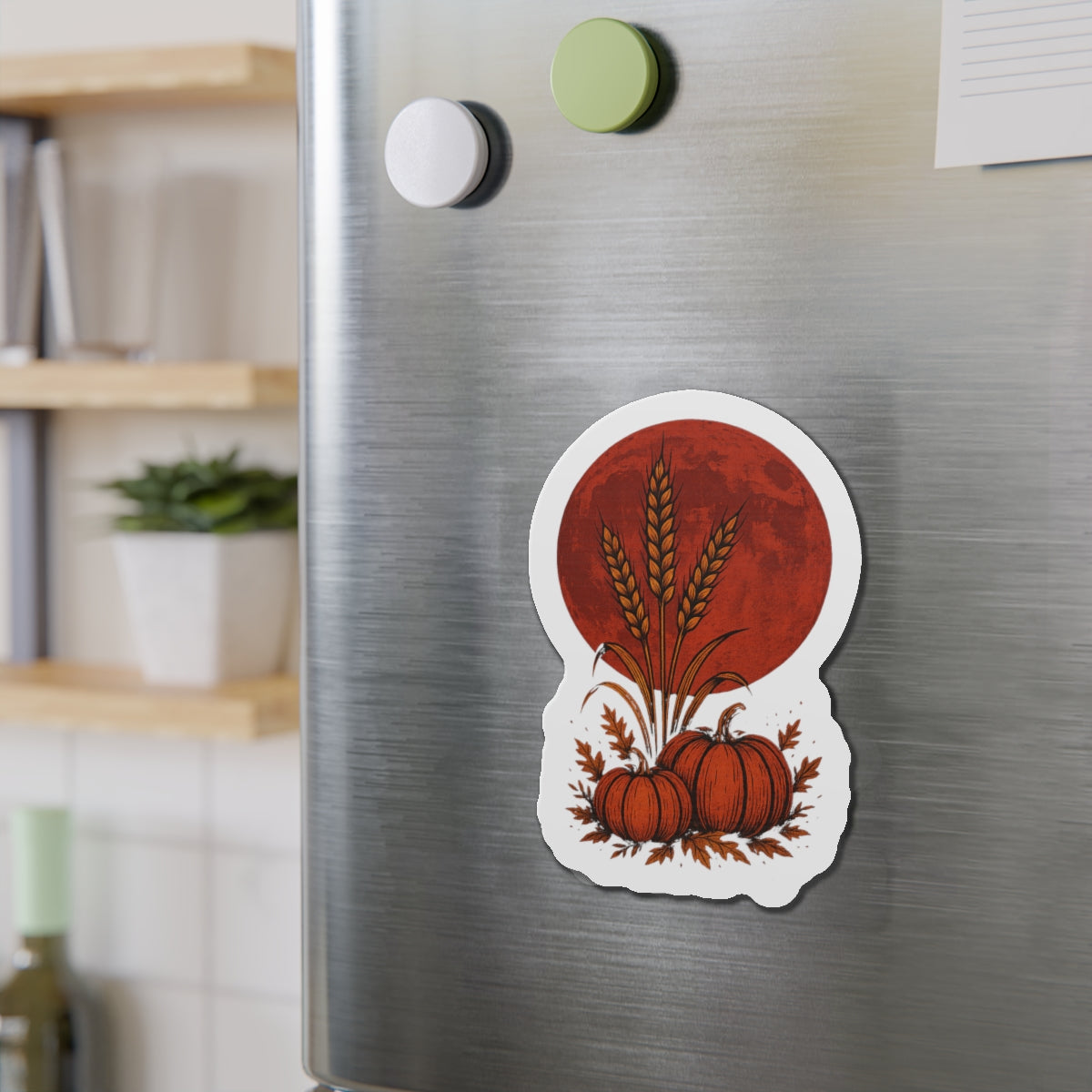 Harvest-Themed Die-Cut Magnets | Fall Decor, Pumpkin Lover Gifts, Kitchen Decor, Holiday Decorations, Seasonal Home Accessories