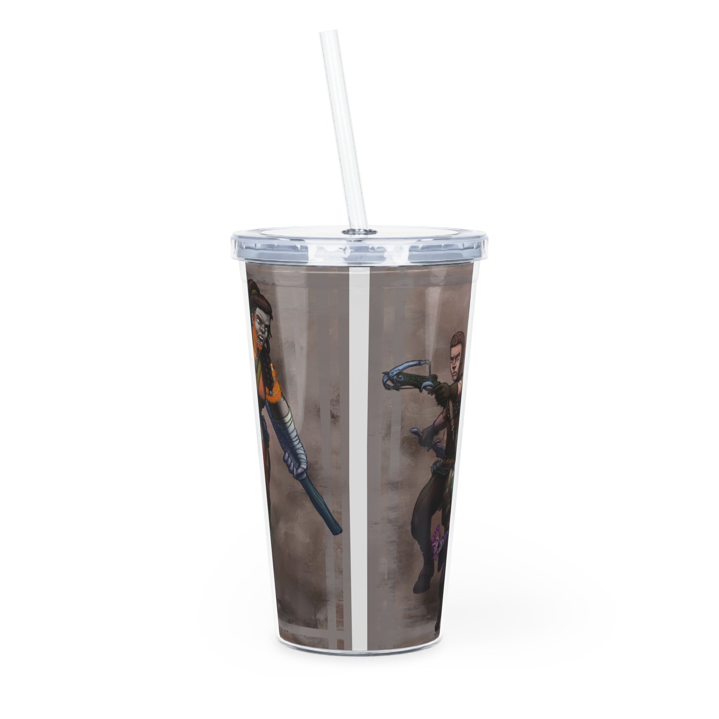 Dapper Dans-Themed Plastic Tumbler with Straw, Fun Drinkware for Gamers, Cool Travel Cup, Gift for D&D Fans, Perfect for Parties & Events