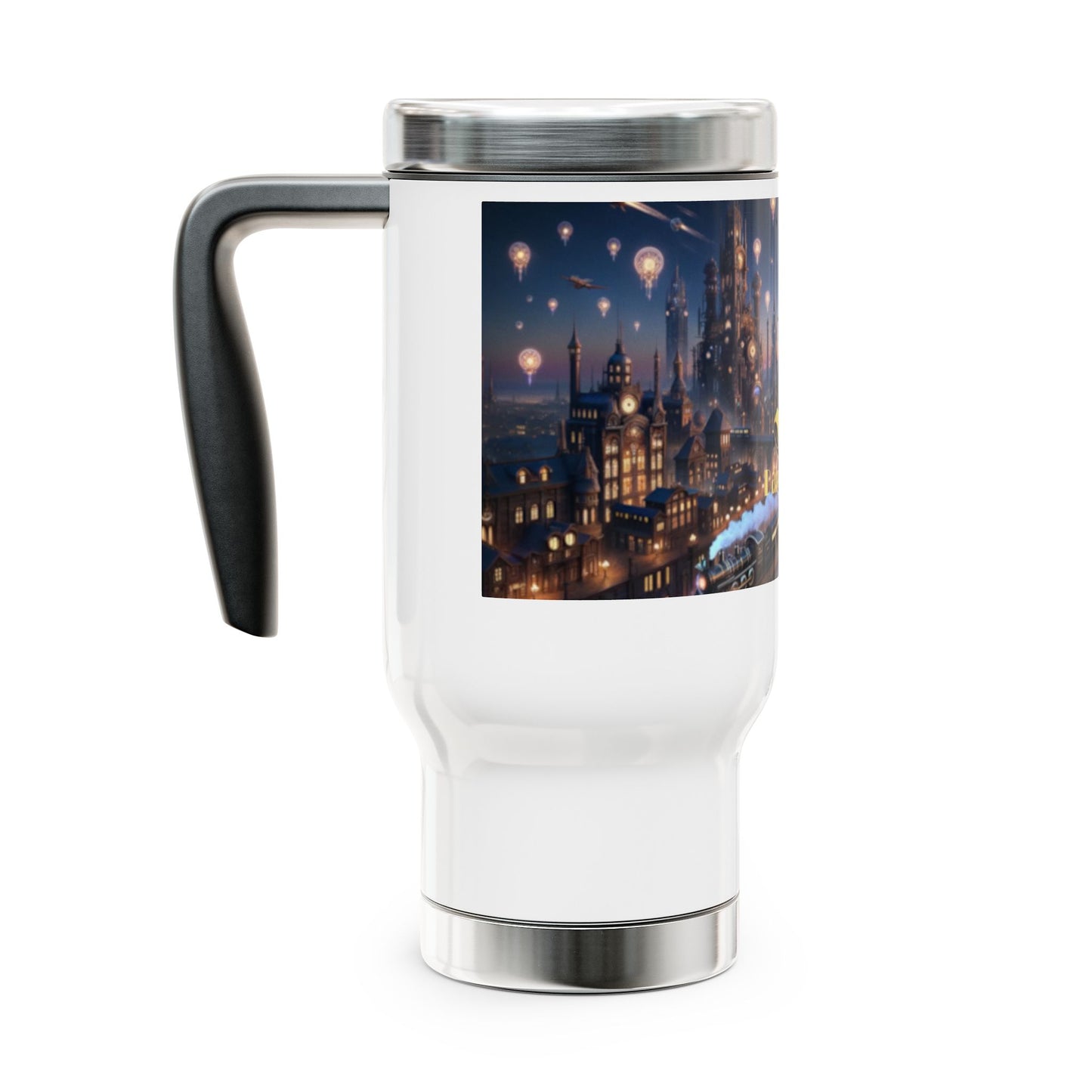 Stainless Steel Travel Mug with Handle 14oz Portable Outdoor Coffee Cup