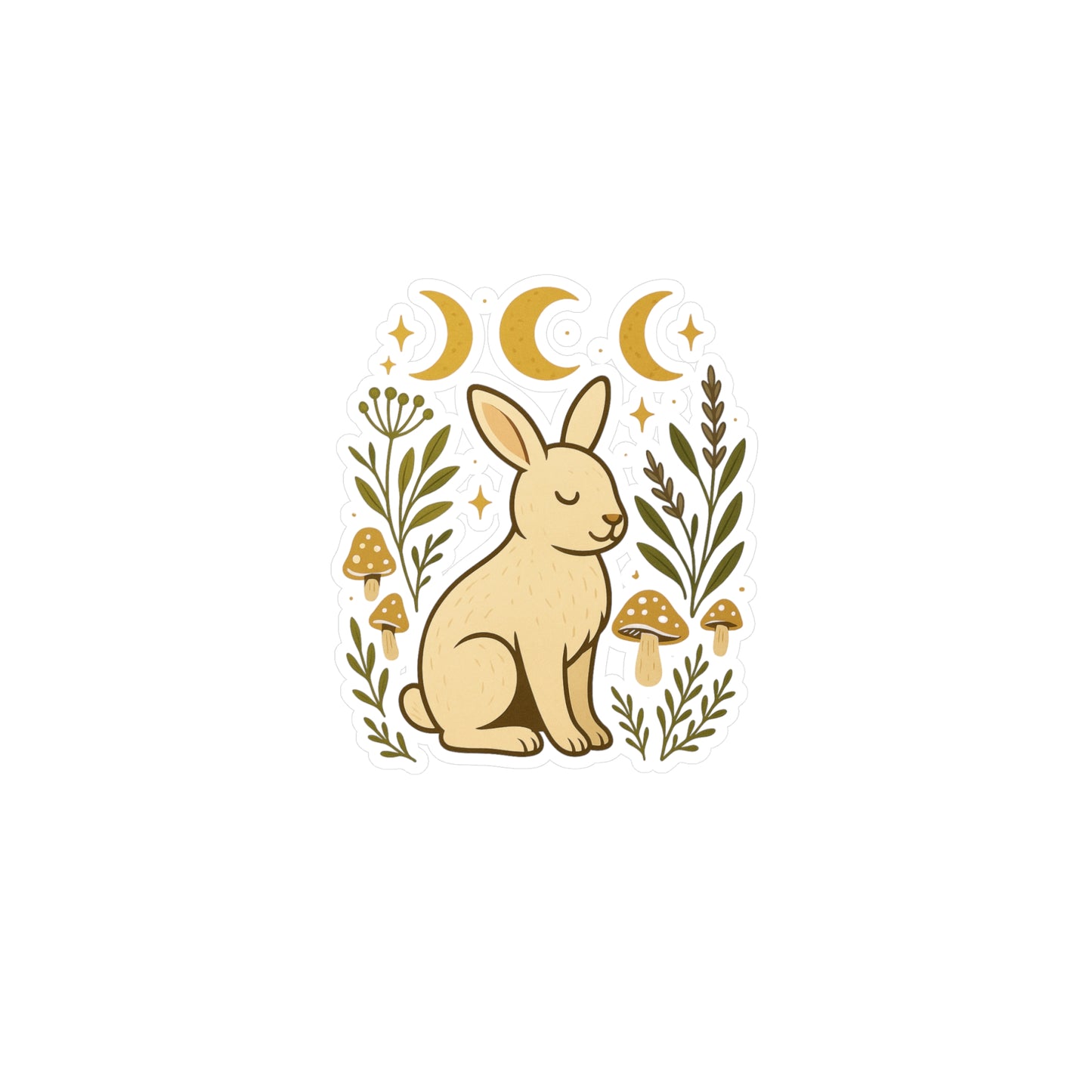 Cute Rabbit Vinyl Decals | Nature-Themed Stickers for Home Decor, Gifts, Craft Projects, Easter, Spring Decor