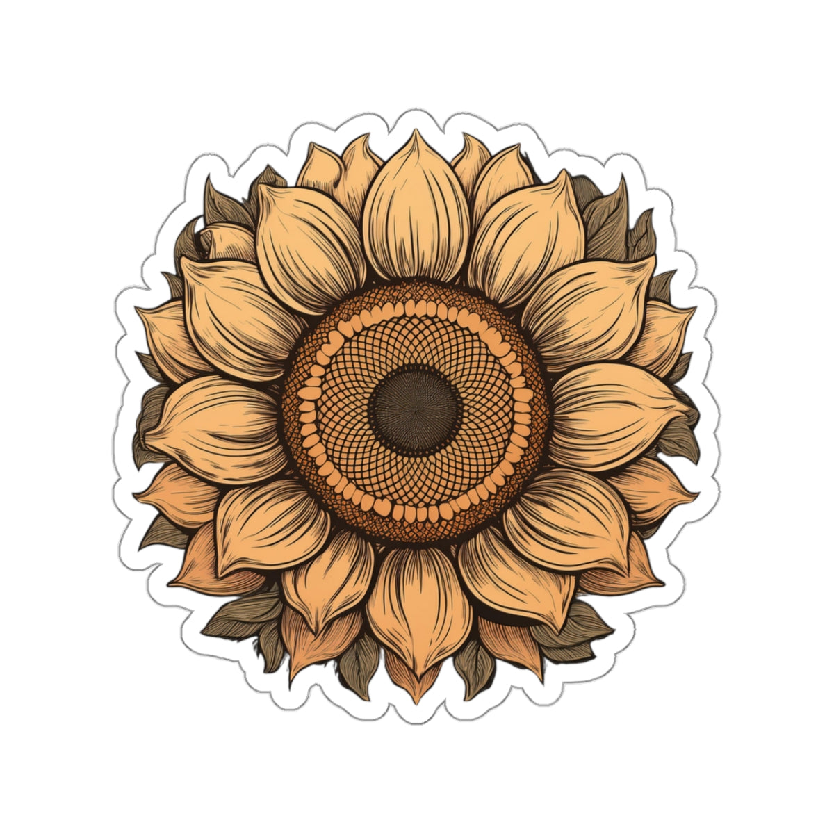 Sunflower Graphic Kiss-Cut Stickers