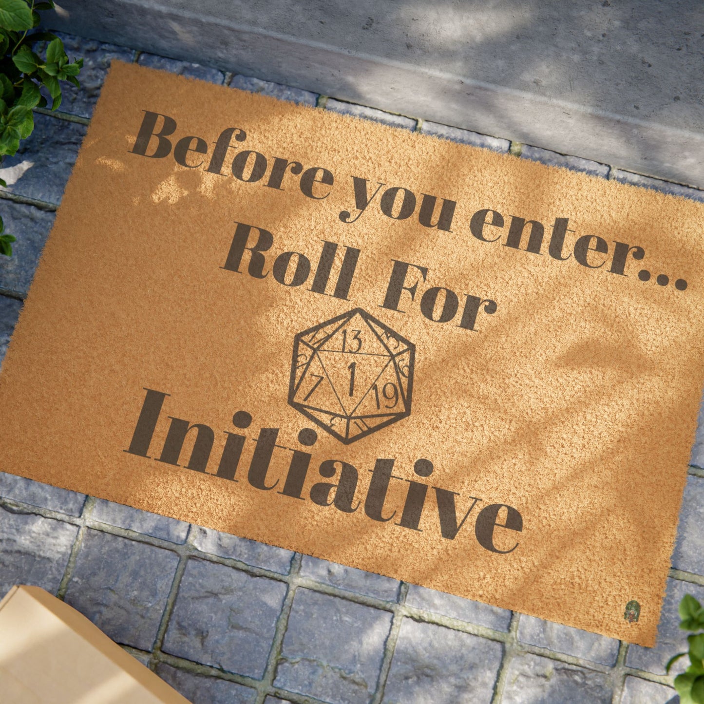 Dungeons & Dragons Doormat - 'Before You Enter... Roll For Initiative'