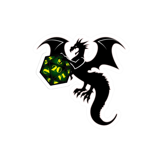 Dragon D20 Kiss-Cut Stickers for Gamers