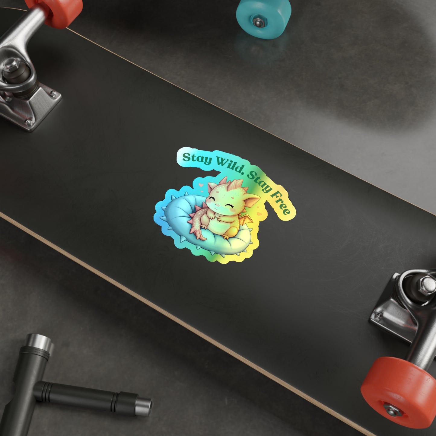 Stay Wild, Stay Free Holographic Die-cut Stickers
