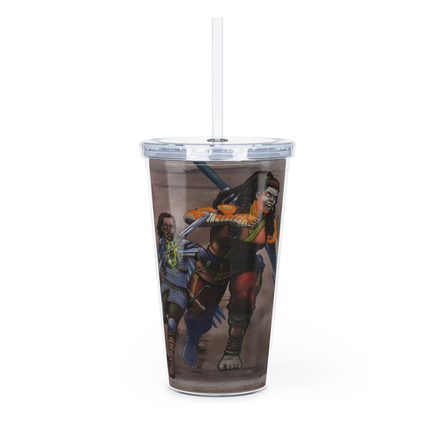 Dapper Dans-Themed Plastic Tumbler with Straw, Fun Drinkware for Gamers, Cool Travel Cup, Gift for D&D Fans, Perfect for Parties & Events