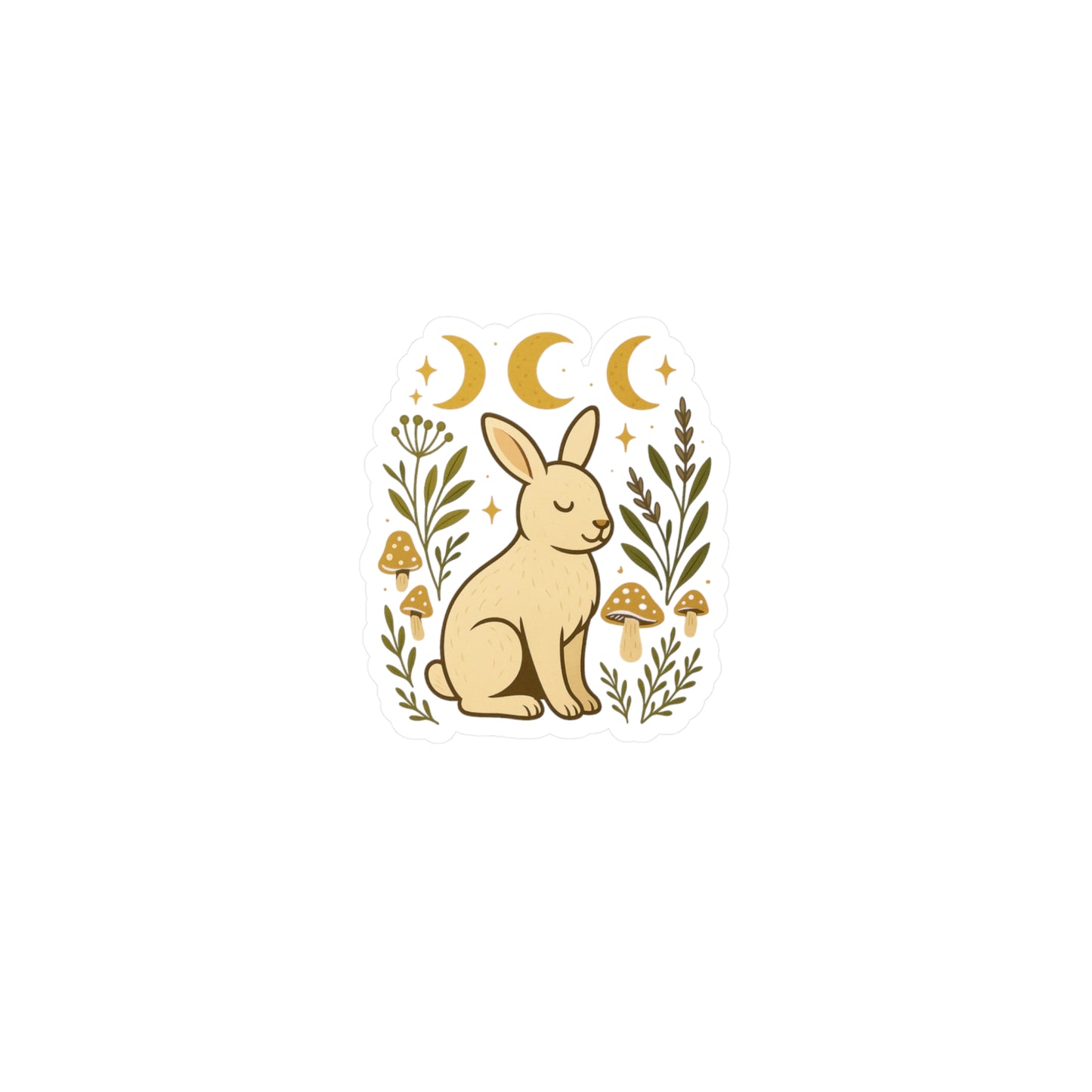 Cute Rabbit Vinyl Decals | Nature-Themed Stickers for Home Decor, Gifts, Craft Projects, Easter, Spring Decor