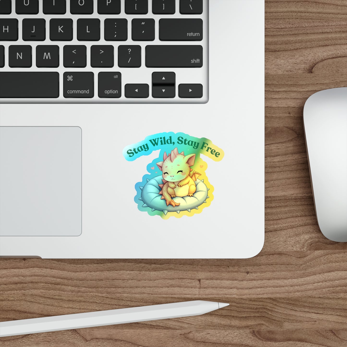 Stay Wild, Stay Free Holographic Die-cut Stickers