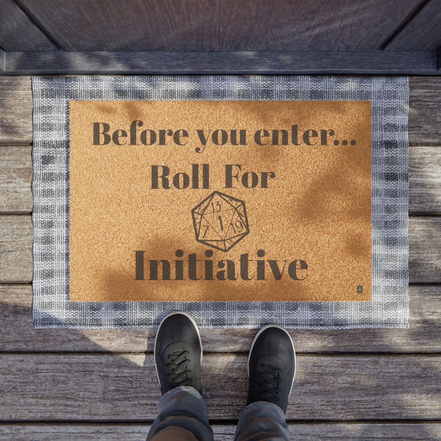 Dungeons & Dragons Doormat - 'Before You Enter... Roll For Initiative'