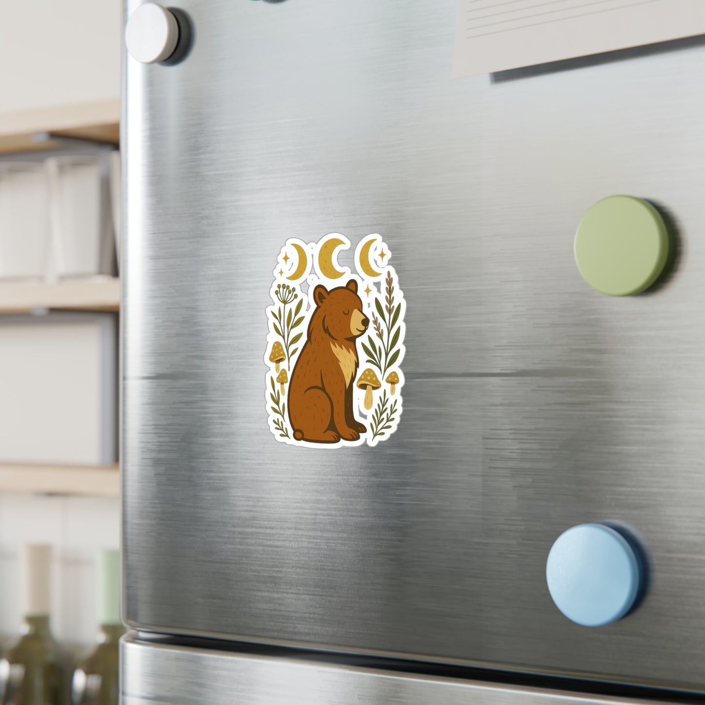 Nature-Inspired Spirit Bear Vinyl Decals | Cozy Home Decor, Laptop Stickers, Gift for Wilderness Lovers, Boho Style, Forest Aesthetic
