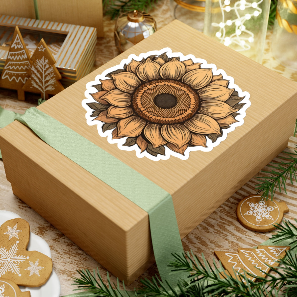 Sunflower Graphic Kiss-Cut Stickers