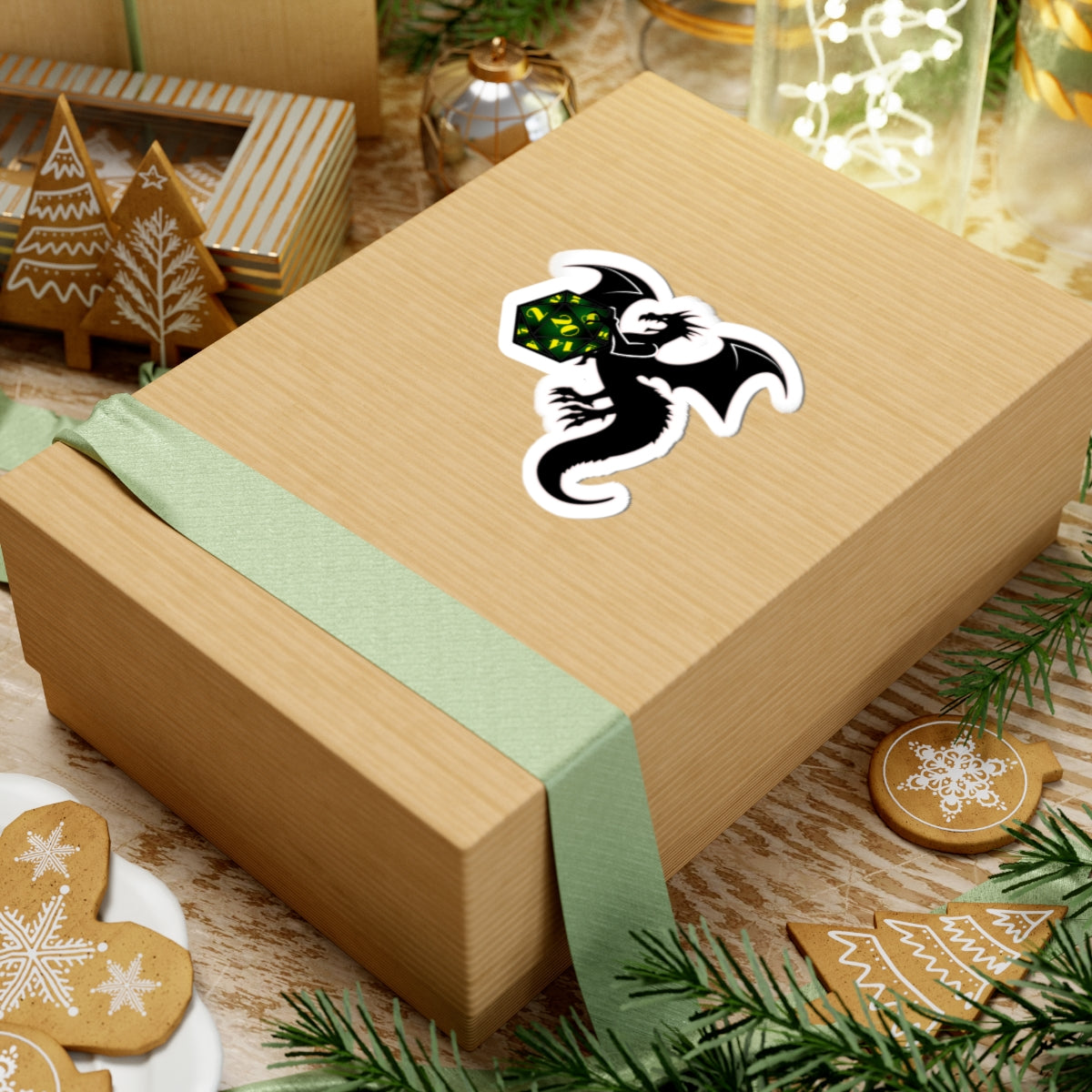 Dragon D20 Kiss-Cut Stickers for Gamers