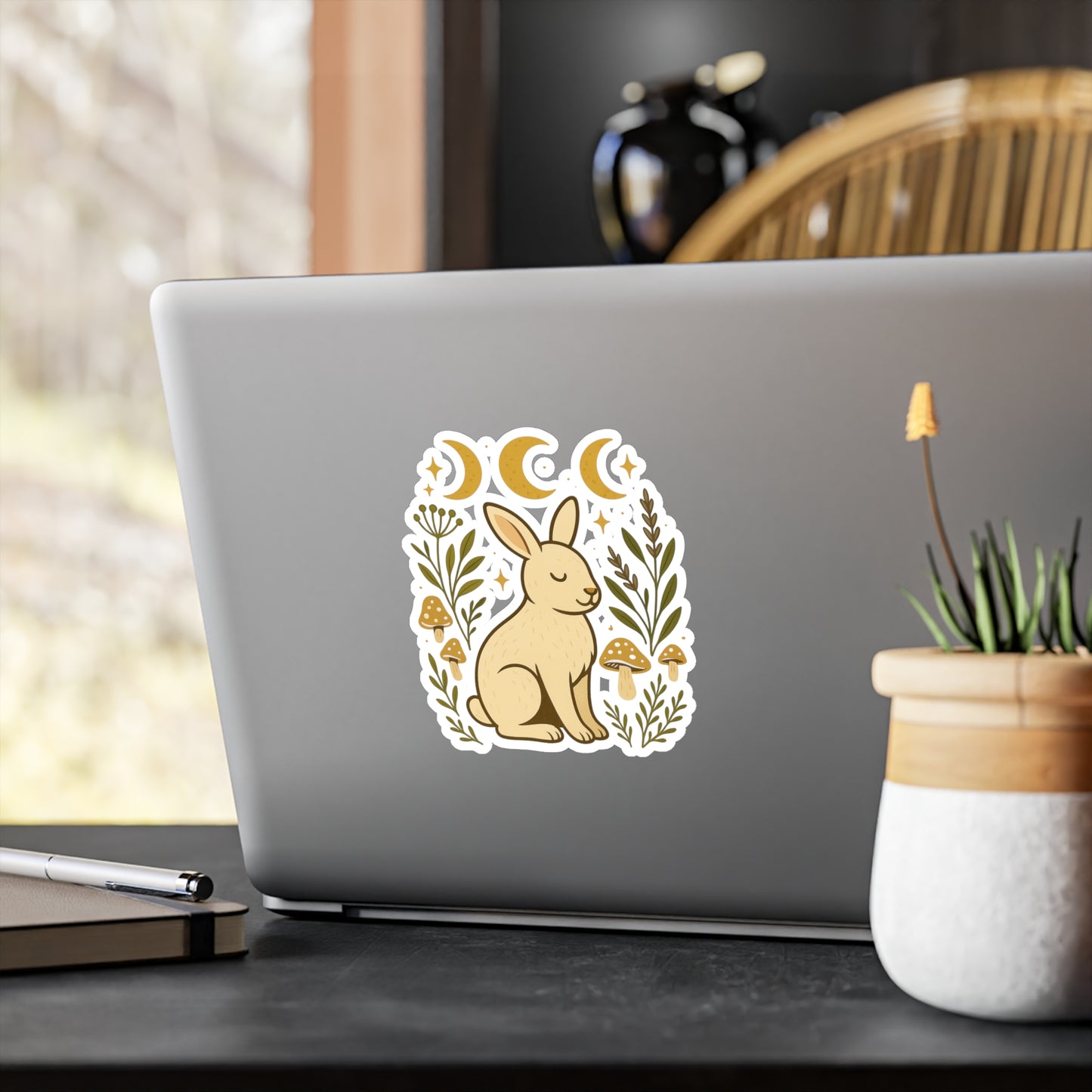 Cute Rabbit Vinyl Decals | Nature-Themed Stickers for Home Decor, Gifts, Craft Projects, Easter, Spring Decor