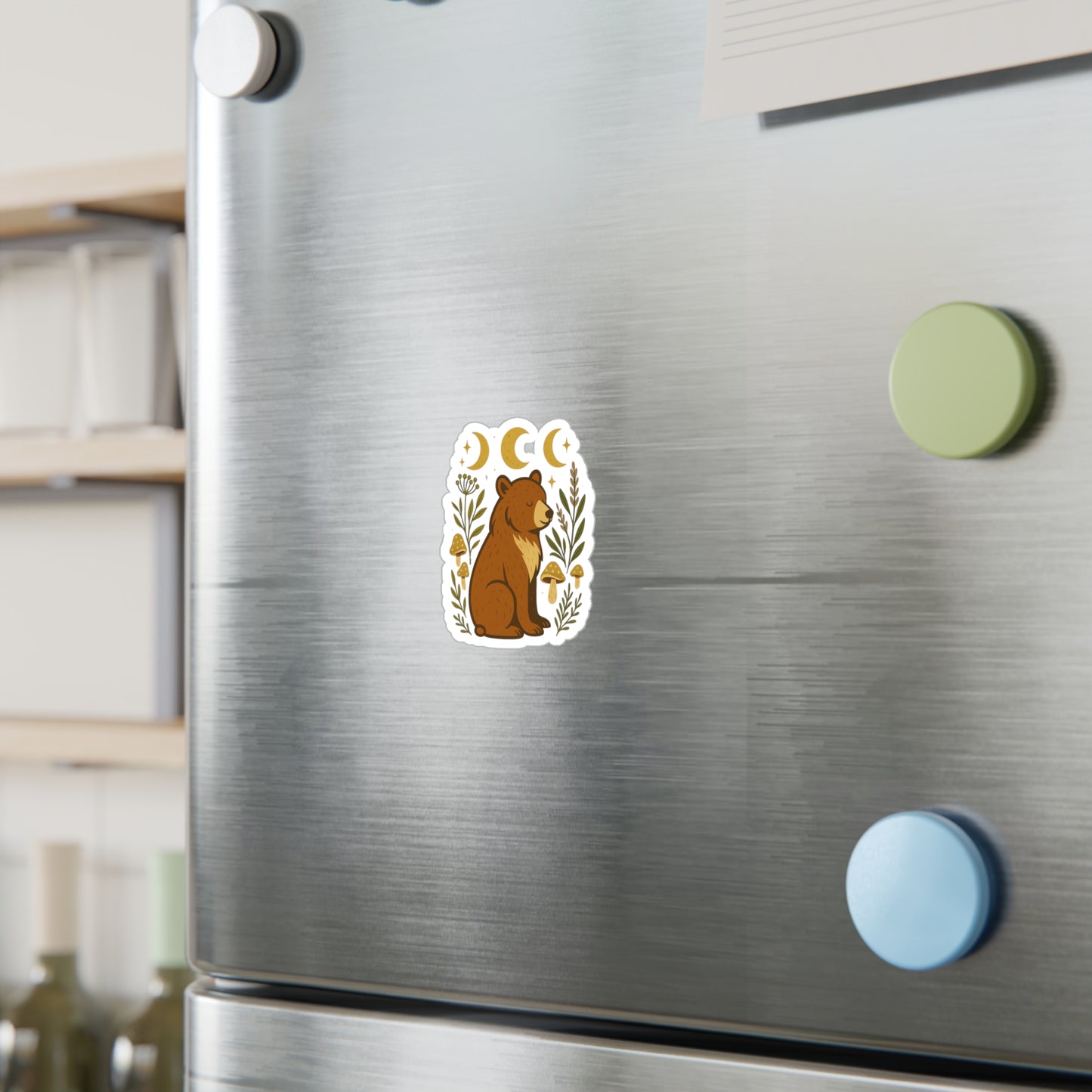Nature-Inspired Spirit Bear Vinyl Decals | Cozy Home Decor, Laptop Stickers, Gift for Wilderness Lovers, Boho Style, Forest Aesthetic