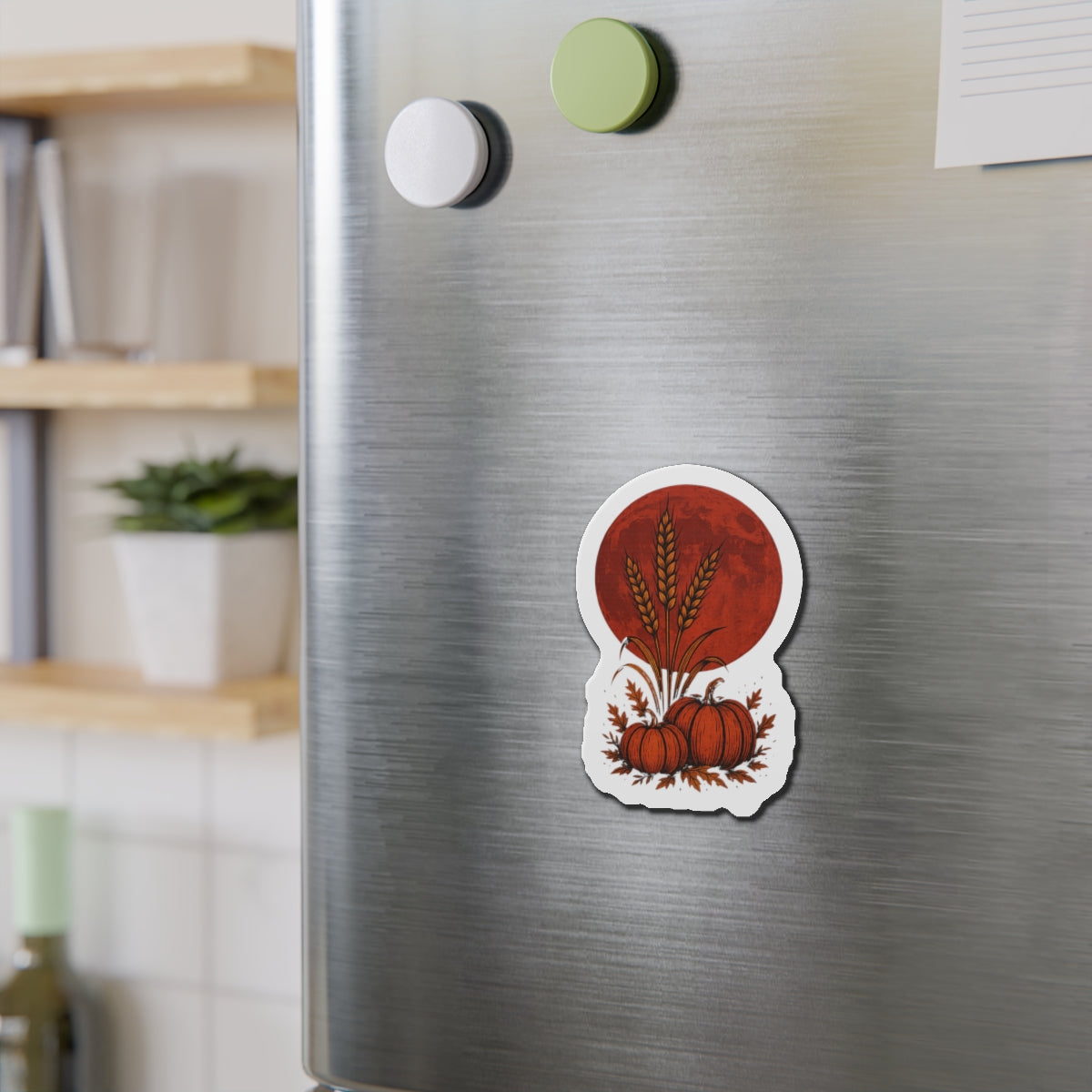 Harvest-Themed Die-Cut Magnets | Fall Decor, Pumpkin Lover Gifts, Kitchen Decor, Holiday Decorations, Seasonal Home Accessories