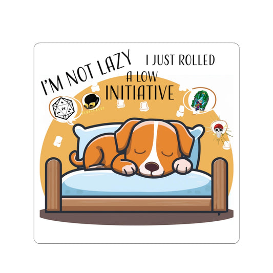 Lazy Dog Kiss-Cut Stickers - Funny Pet Lover Decal for Laptops & Journals