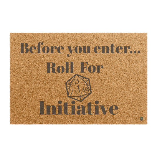 Dungeons & Dragons Doormat - 'Before You Enter... Roll For Initiative'