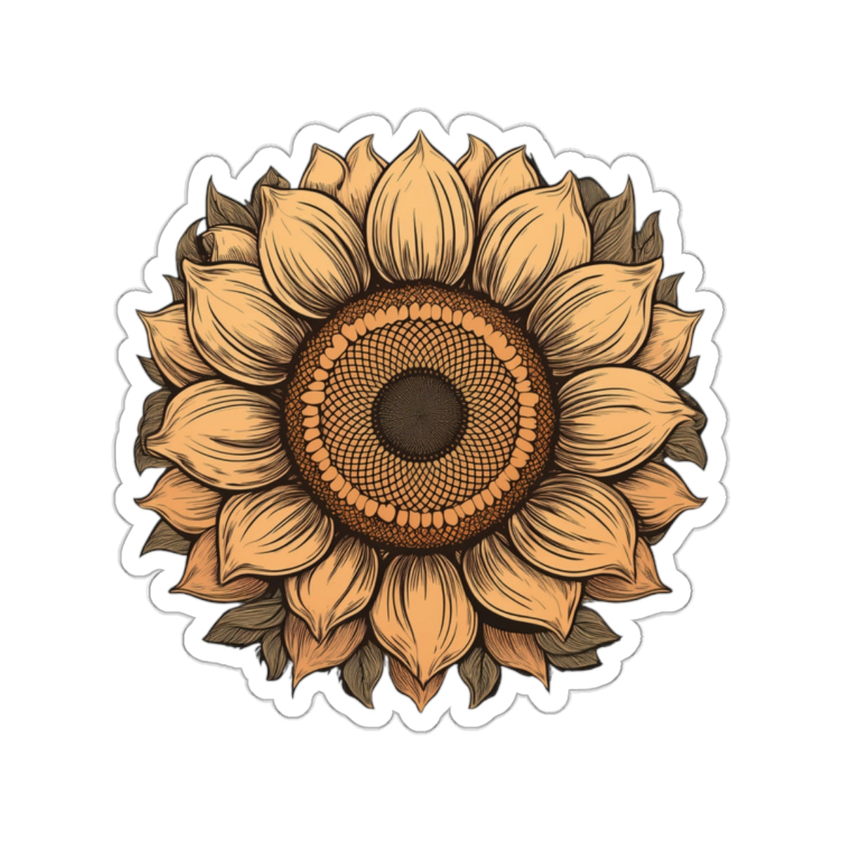 Sunflower Graphic Kiss-Cut Stickers