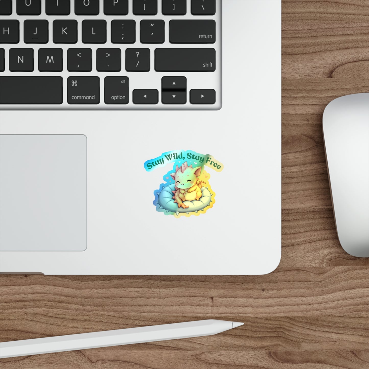Stay Wild, Stay Free Holographic Die-cut Stickers