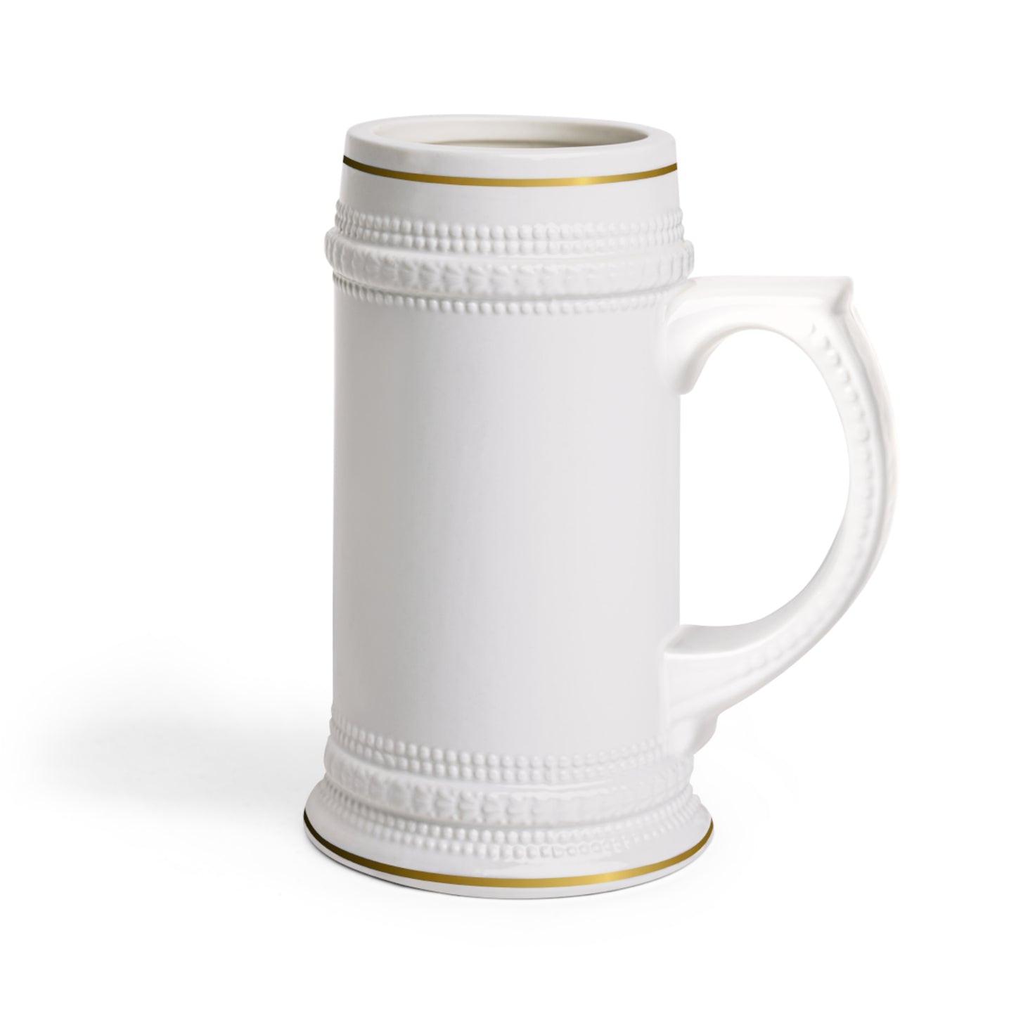 Ceramic Beer Stein Mug 22oz with Gold Detail