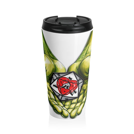 D&D Lover's Stainless Steel Travel Mug - Fantasy Gifts for Gamers, Unique Drinkware, Birthday, Adventure, Cosplay