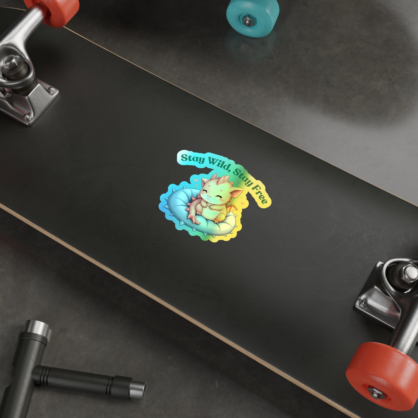 Stay Wild, Stay Free Holographic Die-cut Stickers