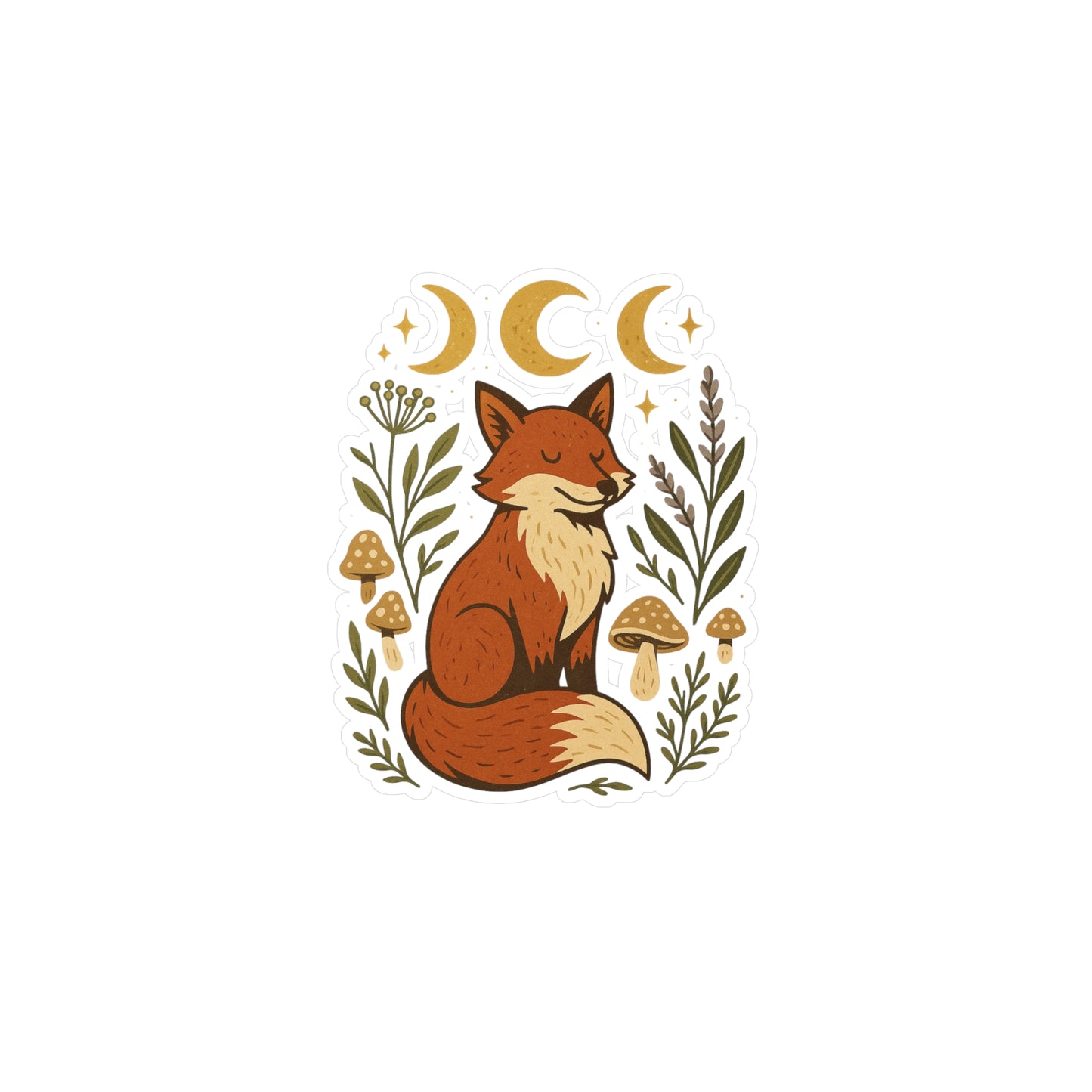 Whimsical Fox Vinyl Decals | Cute Animal Stickers | Nature Decor for Home | Planner Accessories | Gift for Animal Lovers