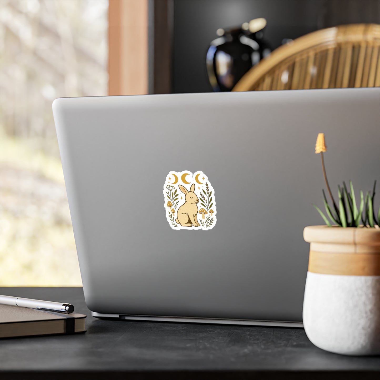 Cute Rabbit Vinyl Decals | Nature-Themed Stickers for Home Decor, Gifts, Craft Projects, Easter, Spring Decor