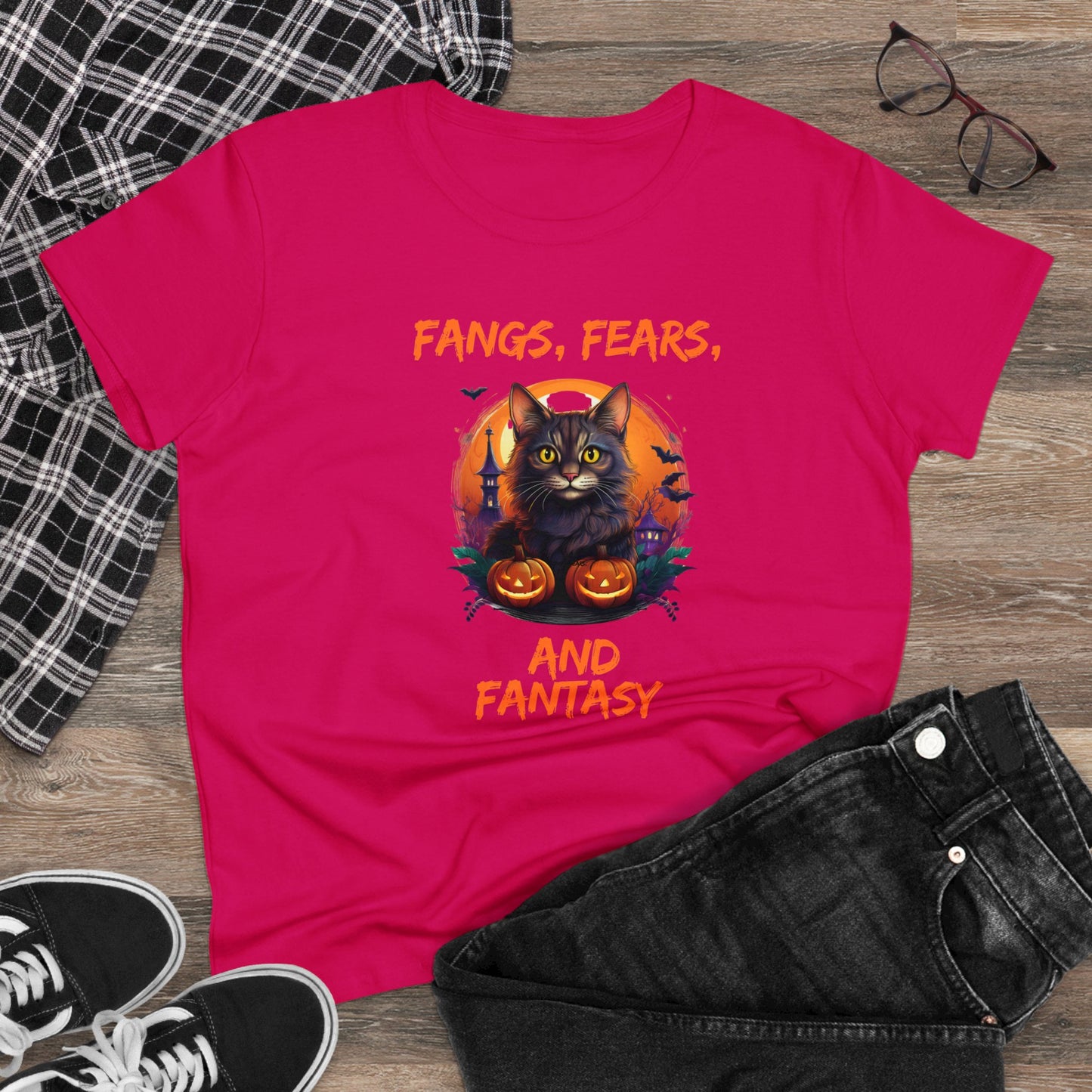 Fangs fears Women's Midweight Cotton Tee