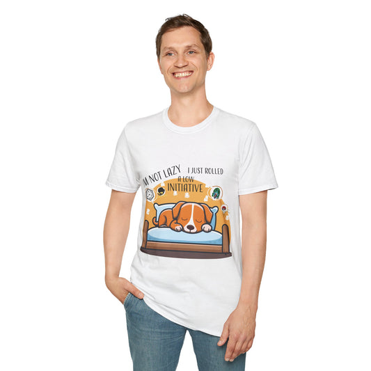 Funny Dog Lover T-Shirt - I'm Not Lazy, I Just Rolled with Initiative