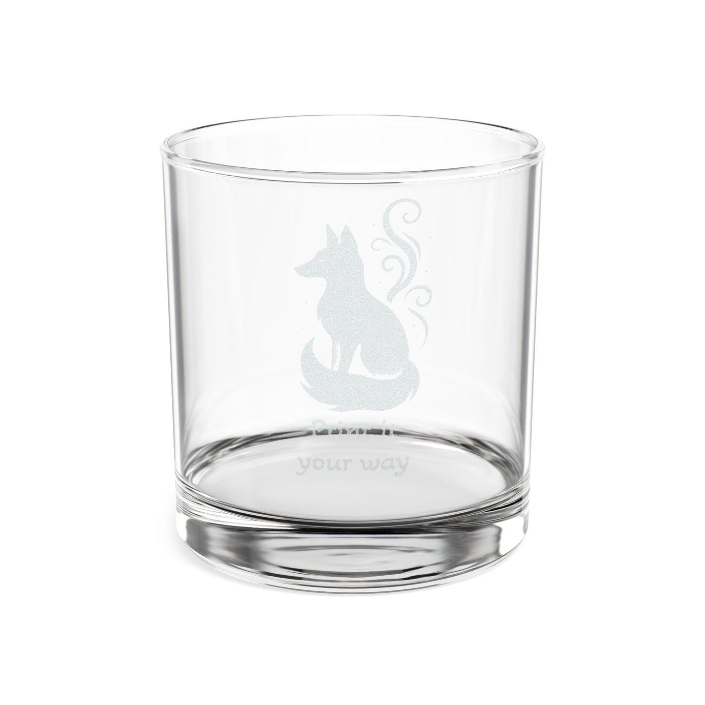 Engraved Winter Familiar- Fox Whiskey Glass Personalization available