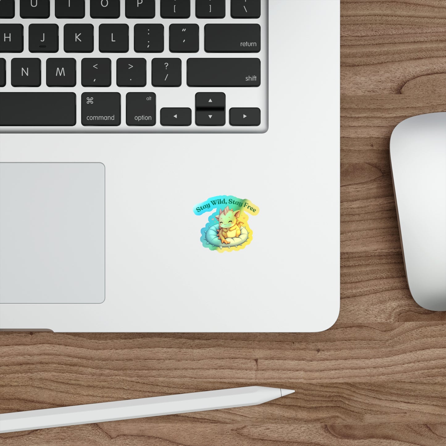 Stay Wild, Stay Free Holographic Die-cut Stickers