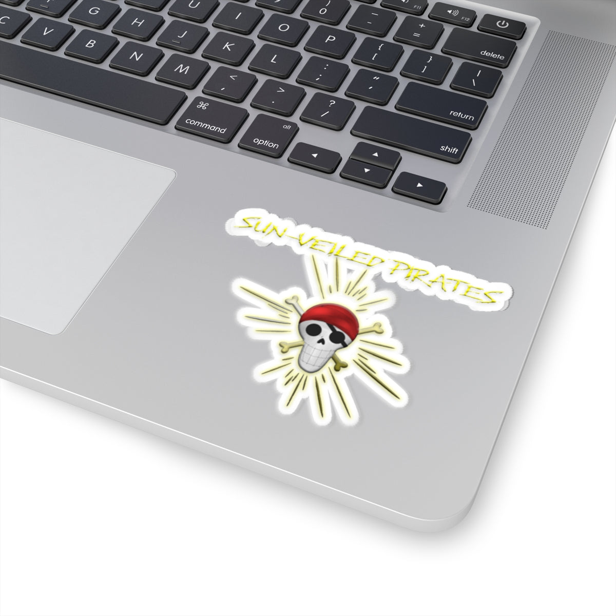 Sun-Veiled Pirates Kiss-Cut Stickers | Fun Pirate Skull Design for Laptops and Water Bottles