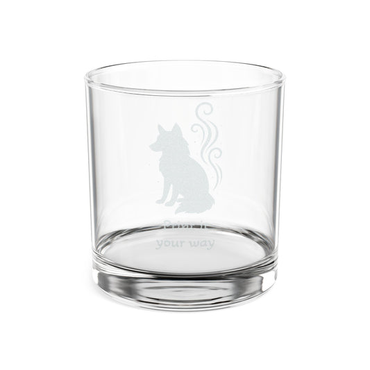 Engraved Winter Familiar- Wolf Whiskey Glass Personalization available