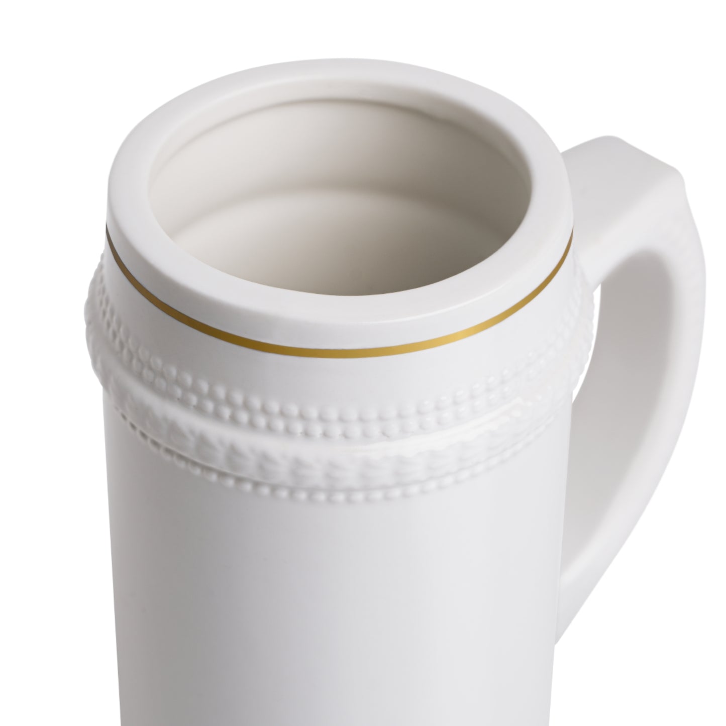 Ceramic Beer Stein Mug 22oz with Gold Detail