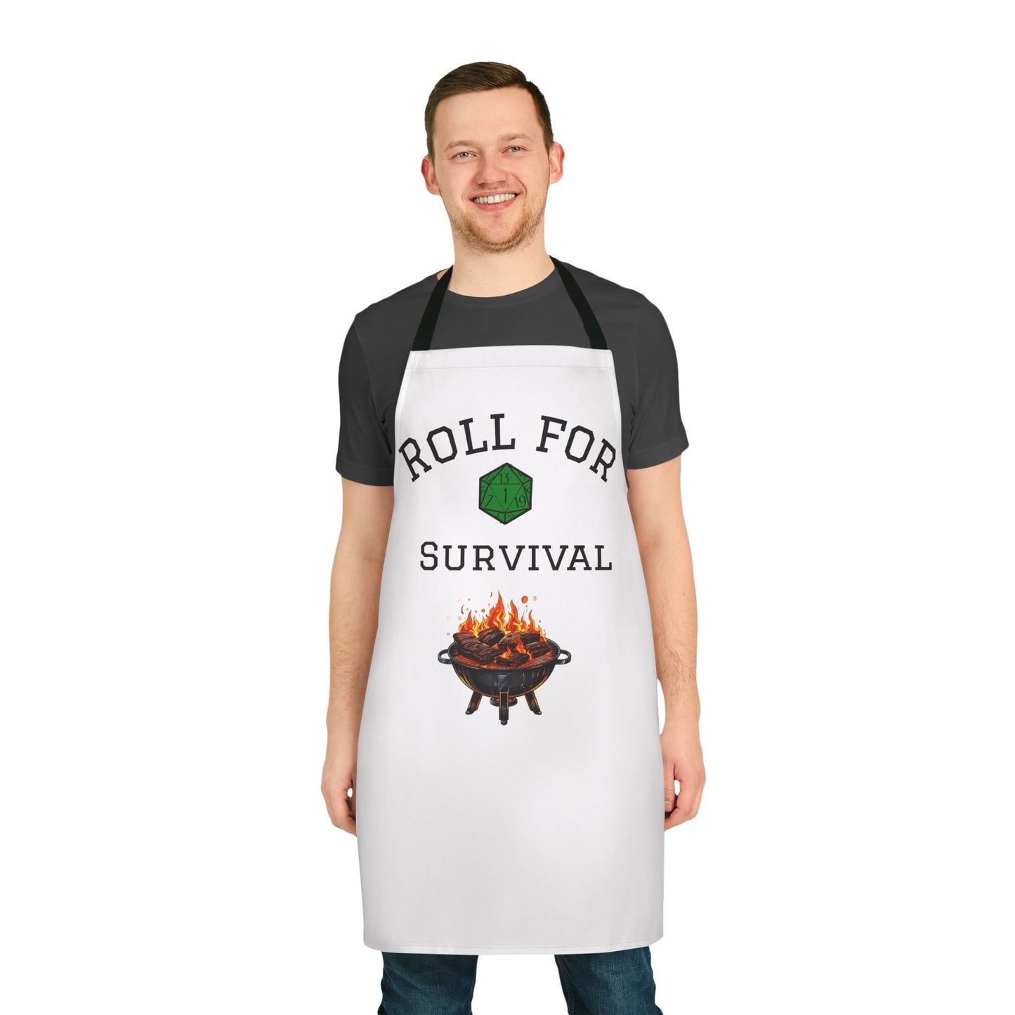 Fun Roll for Survival-Themed Apron, BBQ Gift, Cooking Gear, Grilling Apron, Unique Chef Gift, Kitchen Accessory
