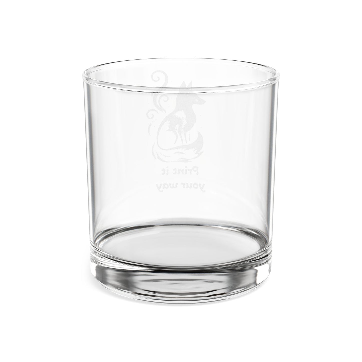 Engraved Winter Familiar- Fox Whiskey Glass Personalization available